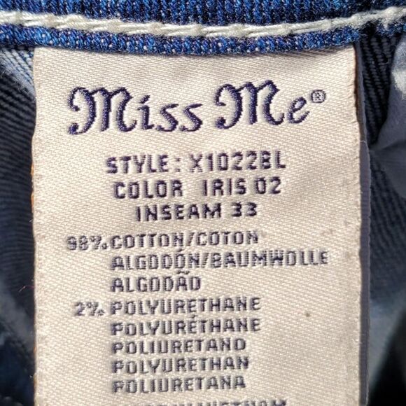 Miss Me Women's Denim Bootcut Jeans #XI022BL Size 27 - Picture 8 of 8